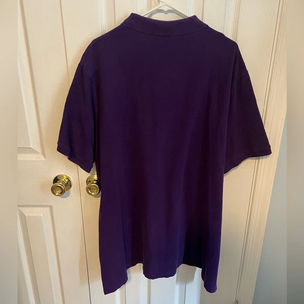Polo Ralph Lauren Men's XXL Purple Cotton Classic Fit Short Sleeve Polo Shirt - Picture 3 of 4
